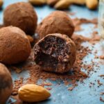 almond meal cacao bliss balls, vegan, healthy